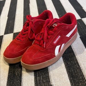 Reebok Classic Red and White Sneakers